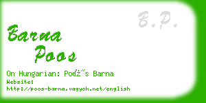 barna poos business card